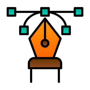 Lamba ikonu. Ağ ve izole edilmiş lamba vektör simgesinin özet çizimi