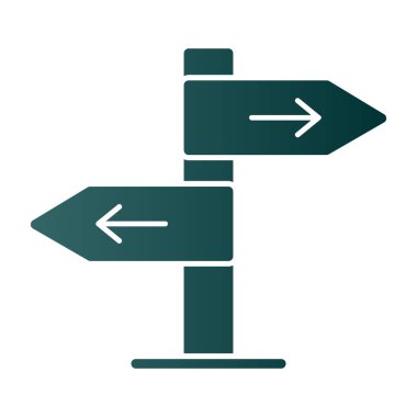 Yol işaretleri düz simge, vektör illüstrasyonu