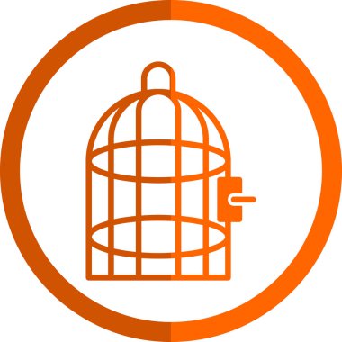 Kuş kafesi, ağ basit illüstrasyon