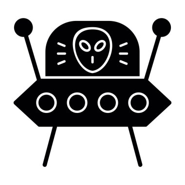 Uzaylı simgesi, vektör illüstrasyonu