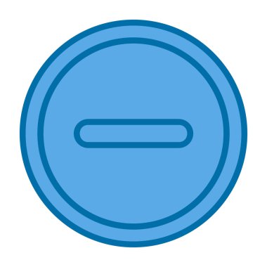 Tek bir mavi dairenin vektör çizimi