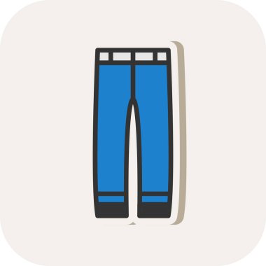 Pantolon. Web simgesi basit illüstrasyon