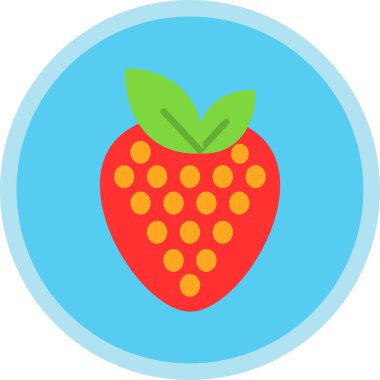 Çilek simgesi, vektör çizimi 