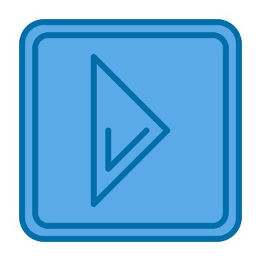 Ok Başlığı Sağ simge vektör çizimi