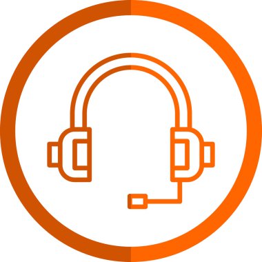 Kulaklık. Web simgesi basit illüstrasyon                          