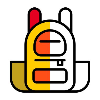 sırt çantası simgesi, vektör illüstrasyonu basit tasarım