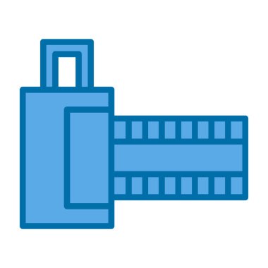 mavi bavul izole vektör simgesi düzenlenebilir