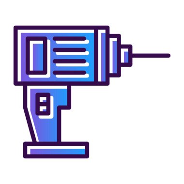 Matkap Makinesi ikon vektör illüstrasyon tasarımı