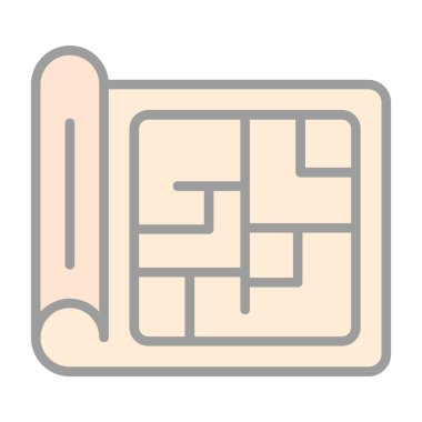 Şablon simgesi, vektör illüstrasyonu basit tasarım