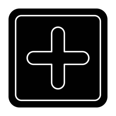 Artı işaret simgesi, vektör illüstrasyonu
