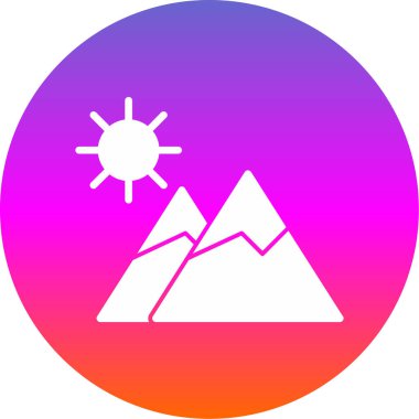 dağ ikonu vektör illüstrasyonu