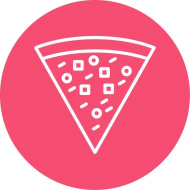 Pizza yaratıcı ikon vektör illüstrasyonu                