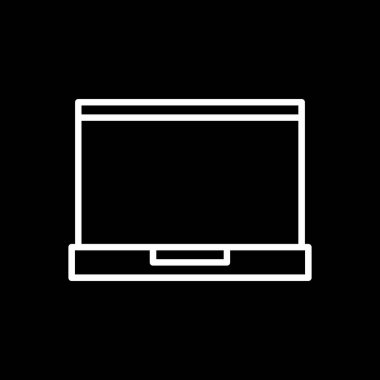 dizüstü bilgisayar simgesi, vektör illüstrasyonu basit tasarım