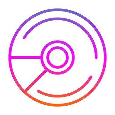 CD mi? Web simgesi basit illüstrasyon