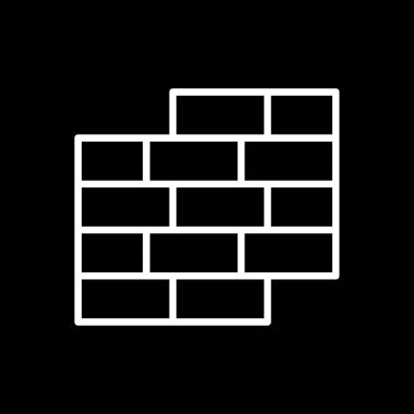 İnşaat tuğlaları düz simge, vektör illüstrasyonu