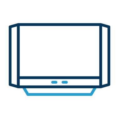TV simgesi vektör illüstrasyonu 