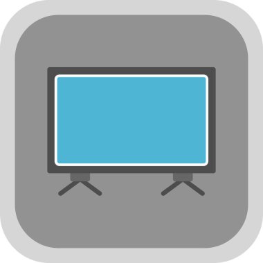 TV düz vektör simgesi