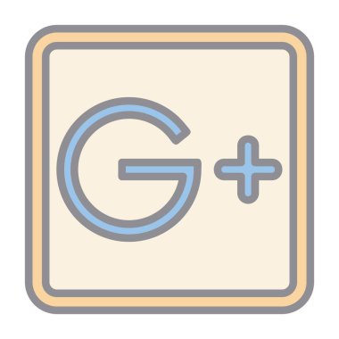 Google Plus web simgesi vektör çizimi