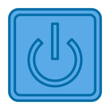 Güç Düğmesi simgesi, vektör illüstrasyonu 