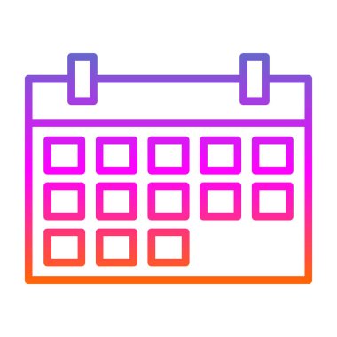 Takvim simgesi vektör illüstrasyonu