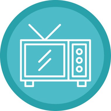 Televizyon web simgesi, simge illüstrasyonu