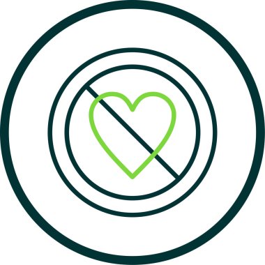 Kalp simgesinin vektör illüstrasyonu