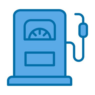 benzin istasyonu simgesi, vektör illüstrasyonu