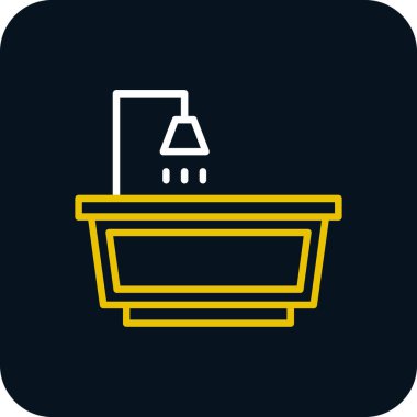 Siyah arka planda izole edilmiş bir alışveriş sepeti simgesi. İnternetten satın alma işareti. Teslimat servisi işareti. Alışveriş arabası sembolü. vektör