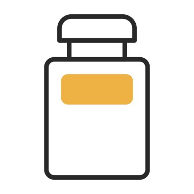 İlaç şişesi, illüstrasyon, vektör, beyaz arka planda..