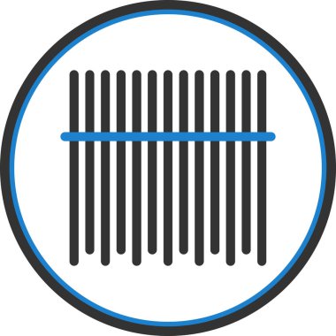 Barkod düz simgesinin vektör illüstrasyonu