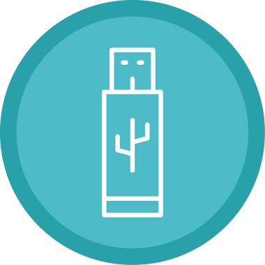 Flaş bellek simgesi, vektör illüstrasyonu basit tasarım