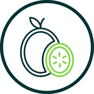 Eşsiz limon simgesi vektör illüstrasyonu