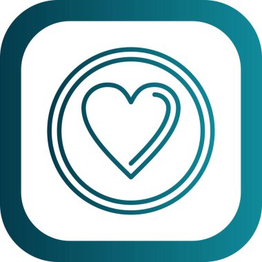 kalp ağı simgesi, vektör illüstrasyonu 