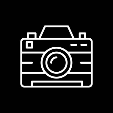 Fotoğraf makinası. Web simgesi basit illüstrasyon