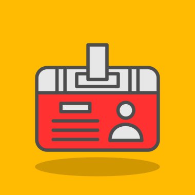 Kimlik kartı web simgesi, vektör illüstrasyonu 