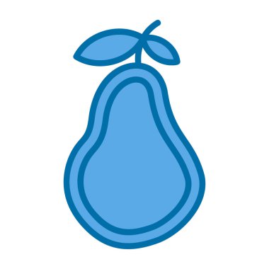 İzole armut ikon vektör tasarımı