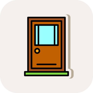 kapı simgesi vektör illüstrasyonu