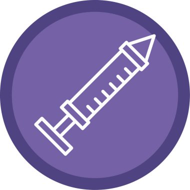 Şırınga modern simgesinin vektör çizimi