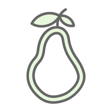 İzole armut ikon vektör tasarımı