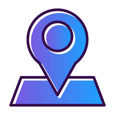 konum pin simgesi, vektör illüstrasyonu 