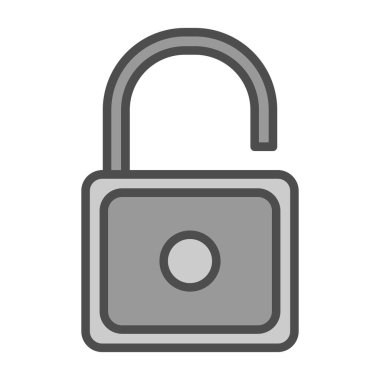 Web simgesinin kilidini aç basit vektör illüstrasyonu 