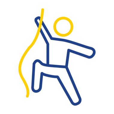 Erkek tırmanıcı simgesi vektör illüstrasyonu