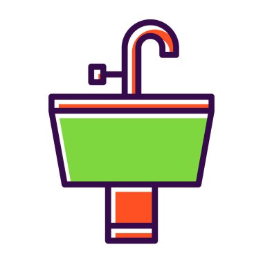 duş ikonu vektör illüstrasyonu