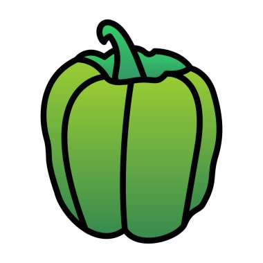 çan biberi simgesi, vektör illüstrasyonu