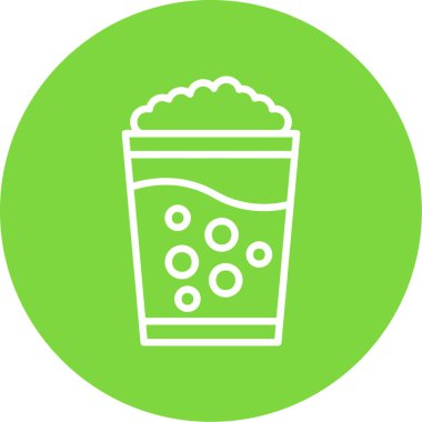 Patlamış mısır. Web simgesi basit illüstrasyon