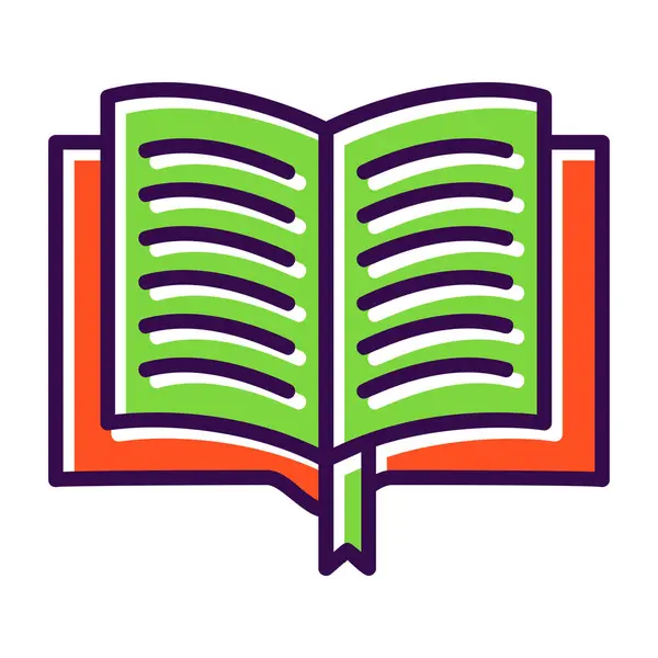 Kitap vektör simgesi, resimleme okunuyor