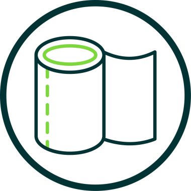 Düz tuvalet kağıdı. Basit resimleme