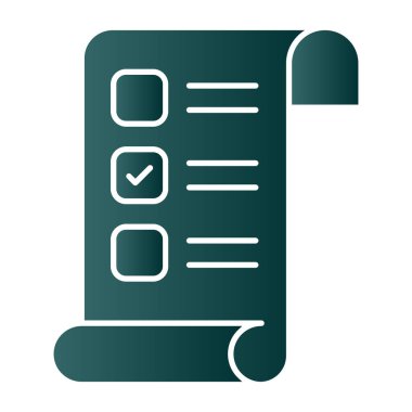 Kontrol listesi. Web simgesi basit illüstrasyon