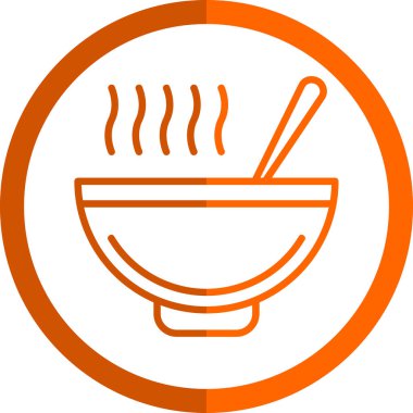 Basit Çorba simgesi, vektör illüstrasyonu