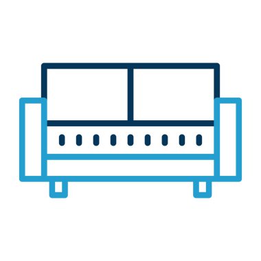 kanepe ikonu vektör illüstrasyonu